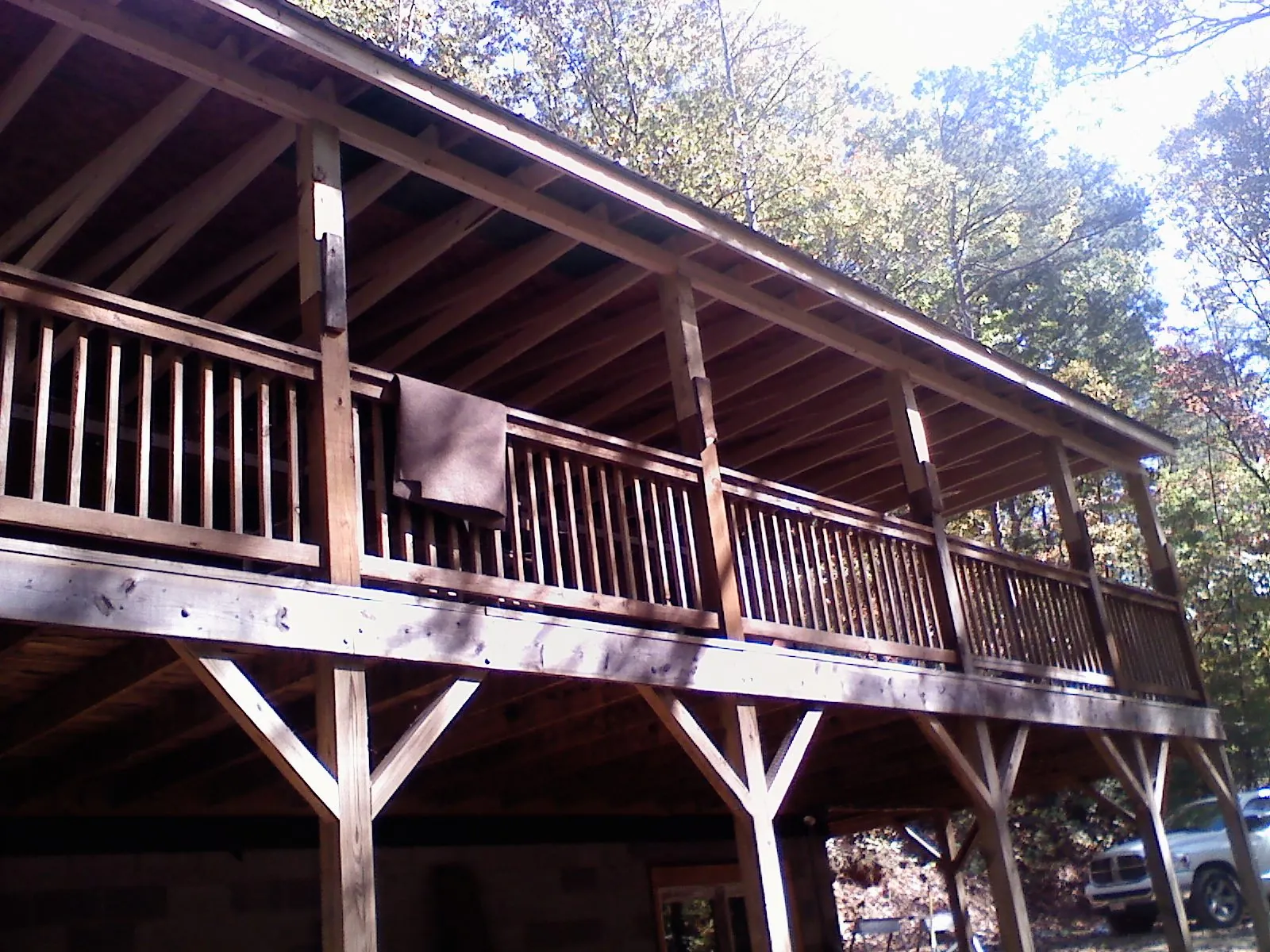 Timber framing under a new elevated porch and deck — Roof Leak Repair in Krotz Springs by Roofing Brothers
